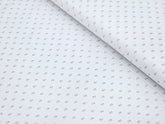 WHITE SHIRT WITH GREY DESIGNER DOTTED PRINT PREMIUM COTTON SHIRT FABRIC.